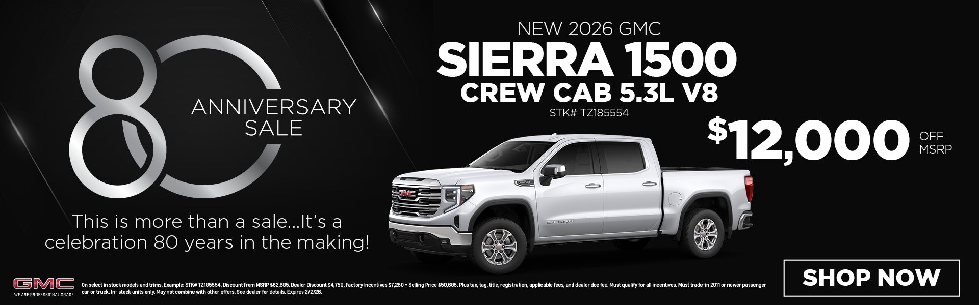 New 2026 GMC Sierra 1500 Crew Cab 5.3L V8