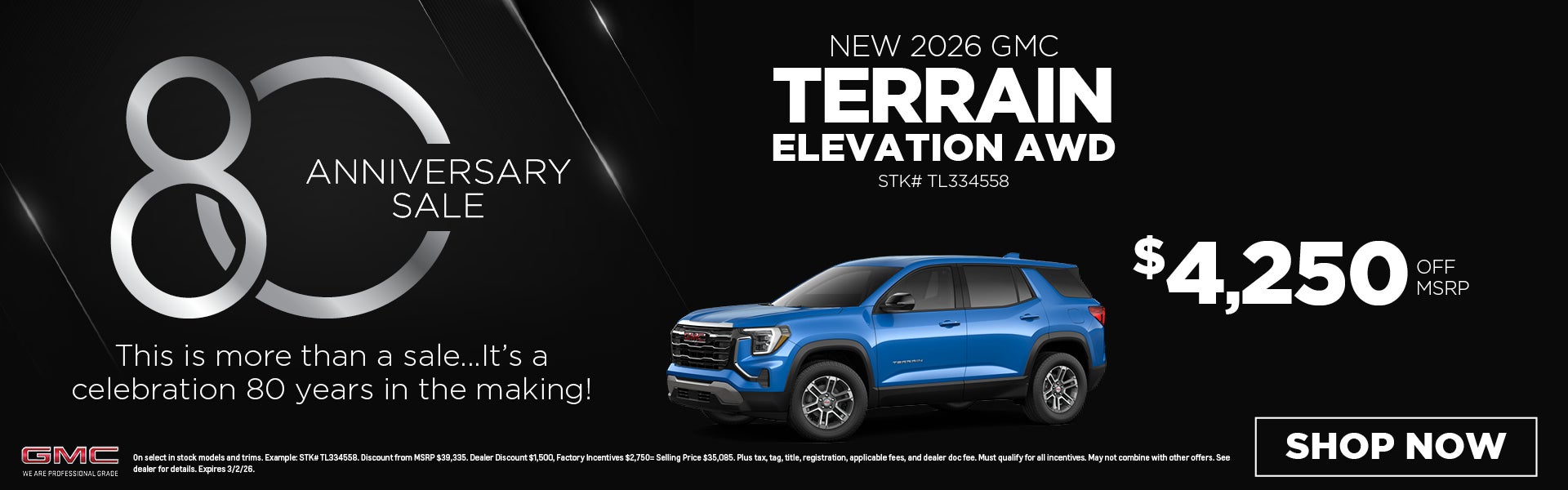New 2026 GMC Terrain Elevation AWD